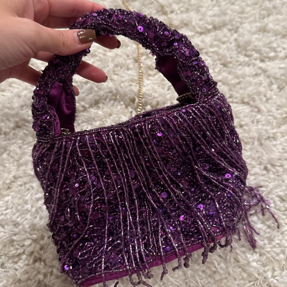 Zara Beaded Fringe Bag